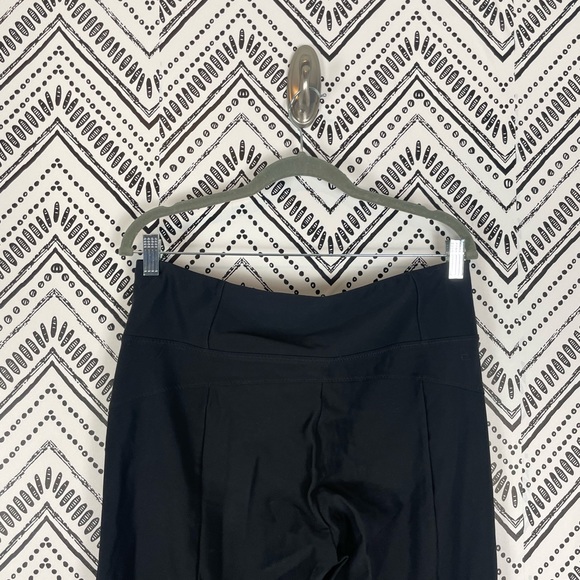 Women Athleta Black Stretch Slip on Smooth Ponte Stellar Trouser Pants Sz L Tall - Picture 8 of 10